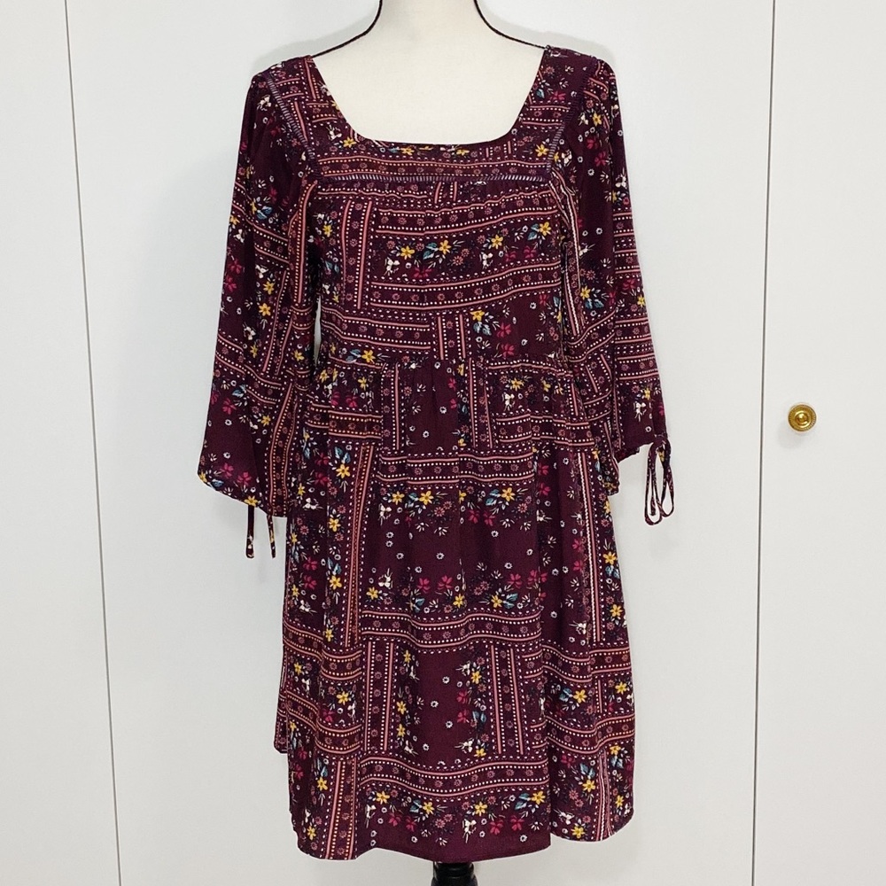 Chelsea & Violet Boho Purple Floral Dress